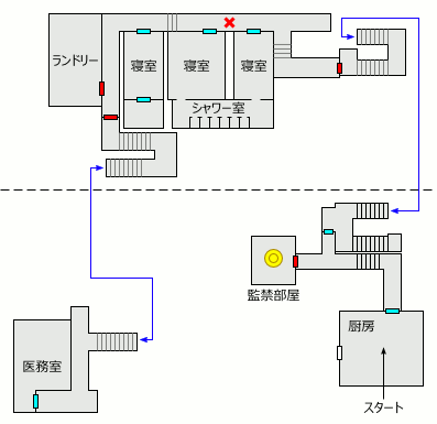 ステージ3「船員居住区II」マップ
