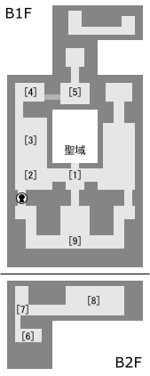 闇ハイラル城 地下 簡易マップ