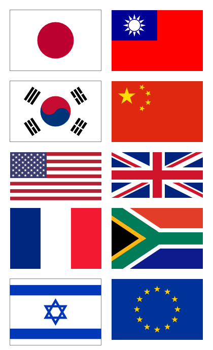 Inkscape で作った国旗10種