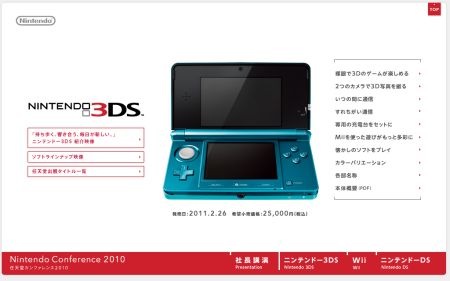 任天堂カンファレンス2010 3DS