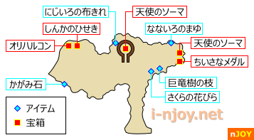 ユグノア・入り江の島 フィールドマップ
