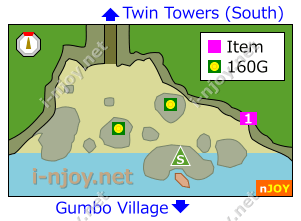 Twin Towers (Coast) map