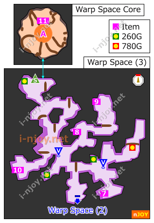 Abandoned Laine Village Warp Space (3) & Warp Space Core map