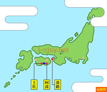 『がんばれゴエモン ゆき姫救出絵巻』 からくり遊園地（淡路）の位置