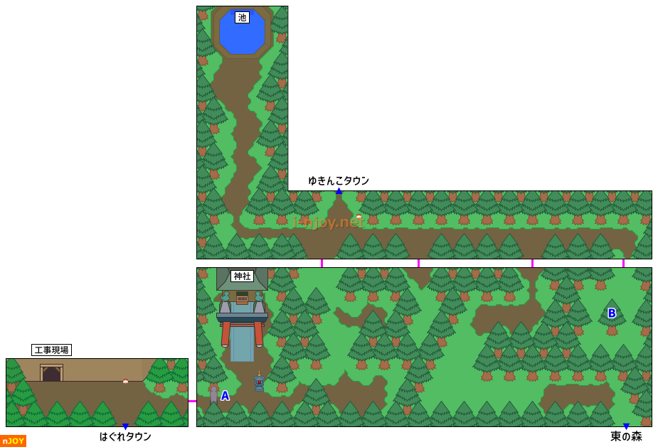 『がんばれゴエモン3 獅子重禄兵衛のからくり卍固め』 干支の森 マップ