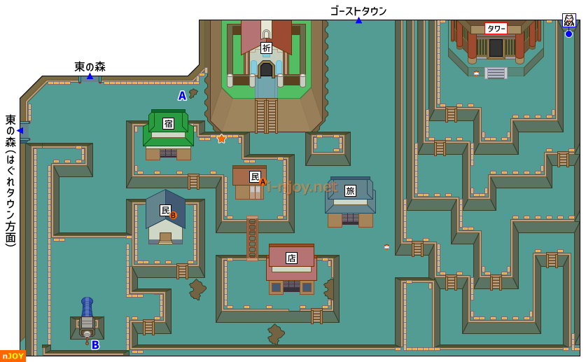 『がんばれゴエモン3 獅子重禄兵衛のからくり卍固め』 かがみタウン マップ