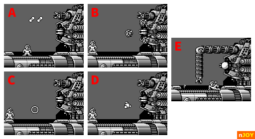 ロックマンワールド4 - ワイリーステージ3 中ボスの攻撃方法5種