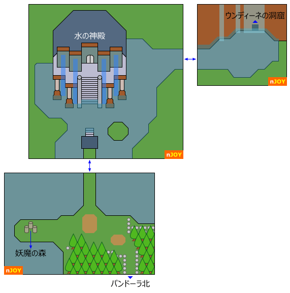 水の神殿 外部マップ