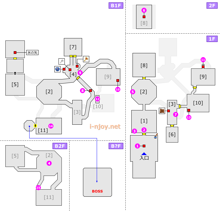 グレートベイの神殿 マップ