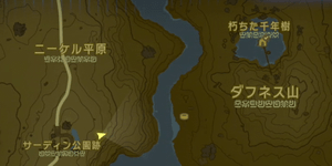 朽ちた千年樹周辺マップ