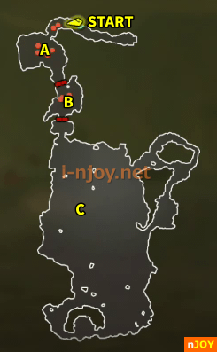 封印戦記 バトルチャレンジ「砂漠の安寧を」 マップ