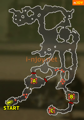 封印戦記 バトルチャレンジ「砂漠を渡る風」 マップ