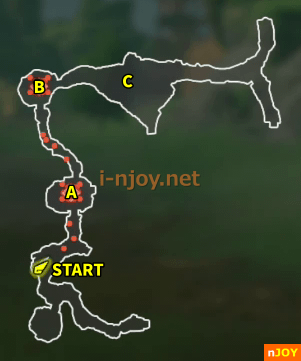 封印戦記 バトルチャレンジ「タモ沼での反攻作戦」 マップ