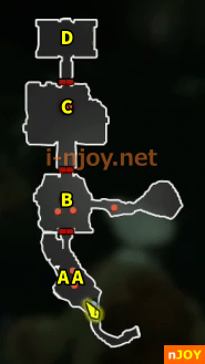 封印戦記 バトルチャレンジ「宝を求めて 地底調査編」 マップ