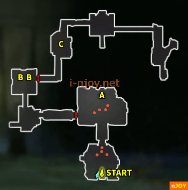 封印戦記 バトルチャレンジ「フィローネ地底調査隊」 マップ