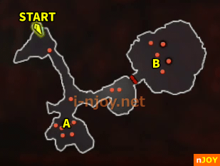 封印戦記 バトルチャレンジ「デスマウンテン 北部救援戦」 マップ