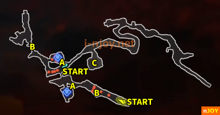 封印戦記 バトルチャレンジ「赤熱する硬岩」 マップ