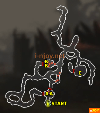 封印戦記 バトルチャレンジ「旅のコログ 再び故郷へ」 マップ