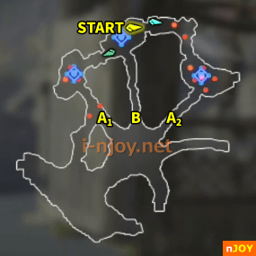 封印戦記 バトルチャレンジ「ラネール湿原 西部防衛戦」 マップ