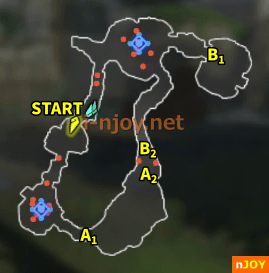 封印戦記 バトルチャレンジ「ラネール湿原 東部防衛戦」 マップ