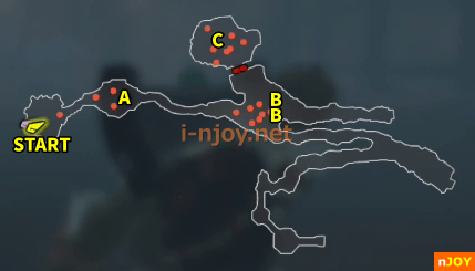 封印戦記 バトルチャレンジ「雪中の進軍」 マップ