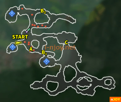 封印戦記 バトルチャレンジ「樹海ダムゼル防衛戦」 マップ