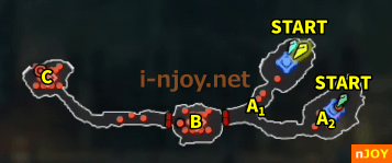 封印戦記 バトルチャレンジ「ククジャ谷鎮圧作戦」 マップ