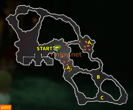 封印戦記 バトルチャレンジ「瘴気の滞留」 マップ