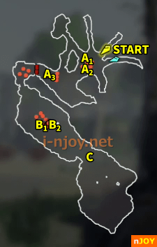 封印戦記 バトルチャレンジ「ヘドロ撃滅戦」 マップ