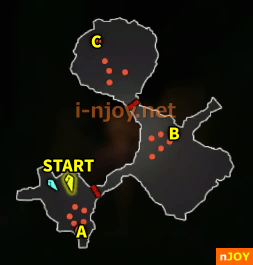 封印戦記 バトルチャレンジ「地底の鳴動」 マップ