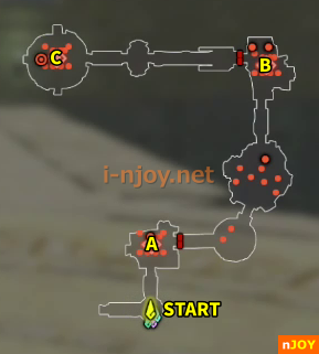 封印戦記 バトルチャレンジ「空に浮かぶ島」 マップ