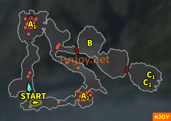 封印戦記 バトルチャレンジ「ご立腹な戦士達」 マップ