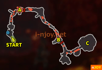 封印戦記 バトルチャレンジ「負けず嫌いな戦士達」 マップ