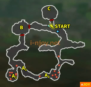 封印戦記 バトルチャレンジ「譲れない戦士達」 マップ