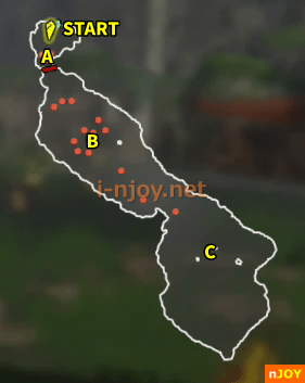 封印戦記 バトルチャレンジ「ラネール湿原討伐作戦」 マップ