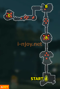 封印戦記 バトルチャレンジ「空島探索 ゾナウの遺跡」 マップ