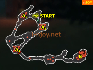 封印戦記 バトルチャレンジ「危険種討伐 ククジャ谷」 マップ