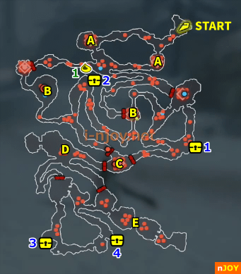 封印戦記 シナリオ「雪原に落ちる影」 マップ