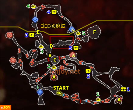 封印戦記 シナリオ「火山に迫る危機」 マップ