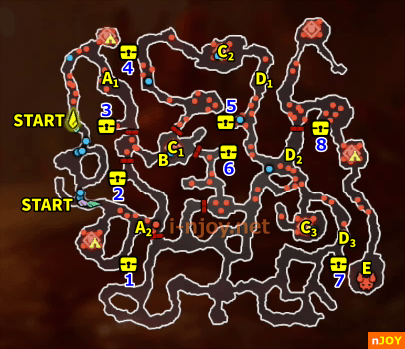 封印戦記 シナリオ「炎と流砂」 マップ