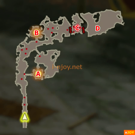 バトルチャレンジ「Ex 危険個体の目撃 アッカレ砦」 マップ