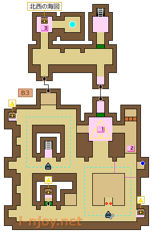 海王の神殿 B3 マップ