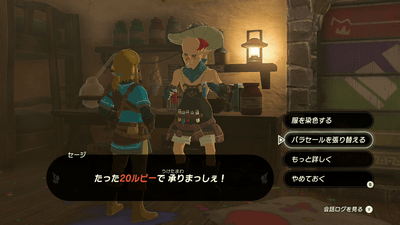 染色屋でパラセールを張り替える