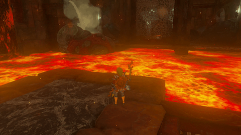 炎の神殿 2つ目の錠前の溶岩