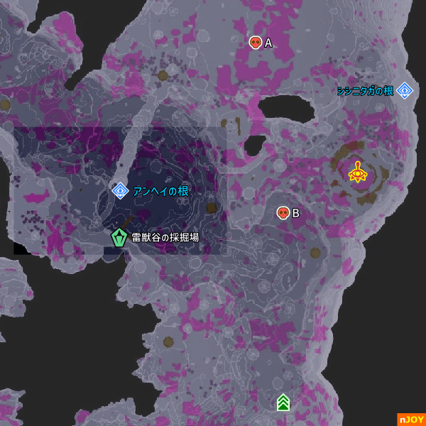 アンヘイの根 周辺マップ