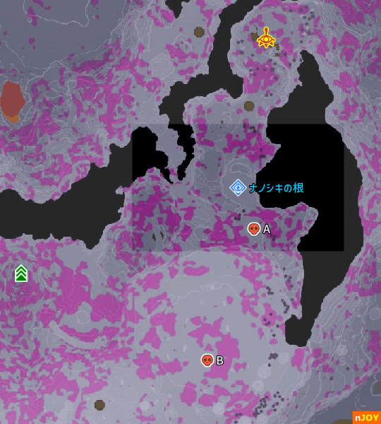 ナノシキの根 周辺マップ