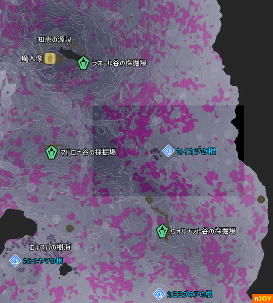 セイカジの根 周辺マップ