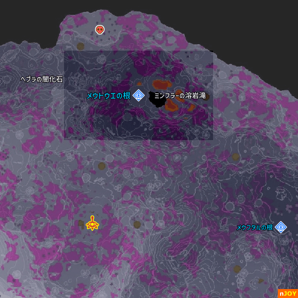 メウトウエの根 周辺マップ