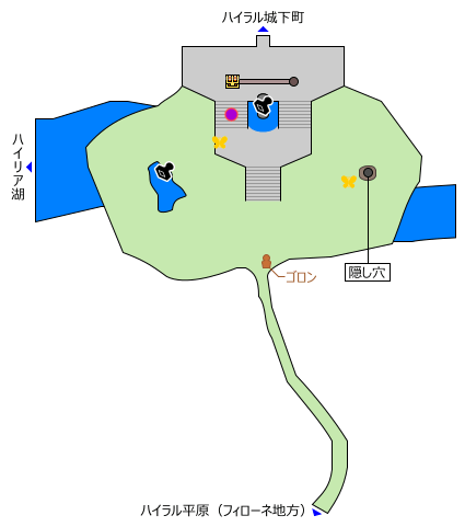 ハイラル平原（城下町の南） マップ
